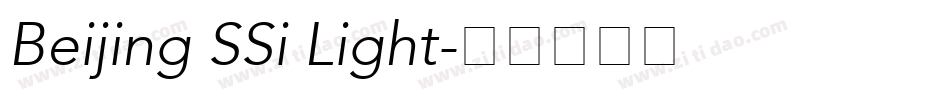 Beijing SSi Light字体转换